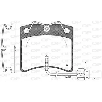 Jeu de 4 plaquettes de frein avant OPEN PARTS BPA0385.11