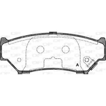 Jeu de 4 plaquettes de frein avant OPEN PARTS BPA0389.12