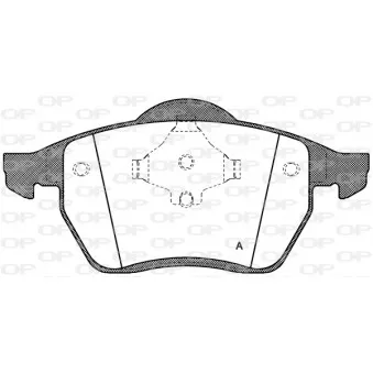Jeu de 4 plaquettes de frein avant OPEN PARTS BPA0390.00