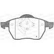 Jeu de 4 plaquettes de frein avant OPEN PARTS BPA0390.01 - Visuel 1