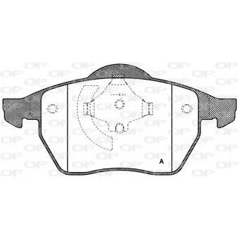 Jeu de 4 plaquettes de frein avant OPEN PARTS BPA0390.01