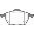 Jeu de 4 plaquettes de frein avant OPEN PARTS BPA0390.01 - Visuel 2