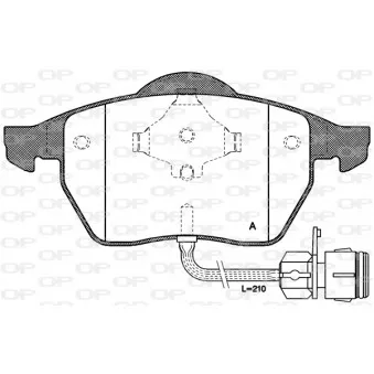 Jeu de 4 plaquettes de frein avant OPEN PARTS BPA0390.02