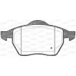 Jeu de 4 plaquettes de frein avant OPEN PARTS BPA0390.02 - Visuel 2