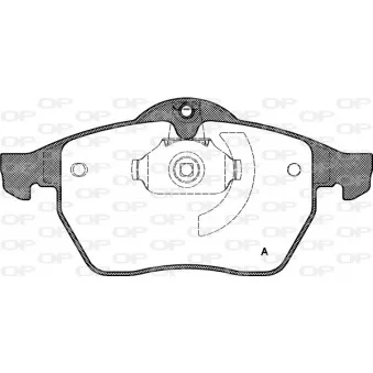 Jeu de 4 plaquettes de frein avant OPEN PARTS BPA0390.10
