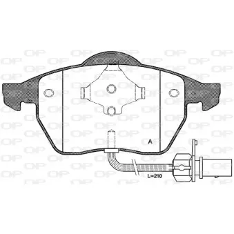 Jeu de 4 plaquettes de frein avant OPEN PARTS BPA0390.11