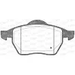 Jeu de 4 plaquettes de frein avant OPEN PARTS BPA0390.11 - Visuel 2