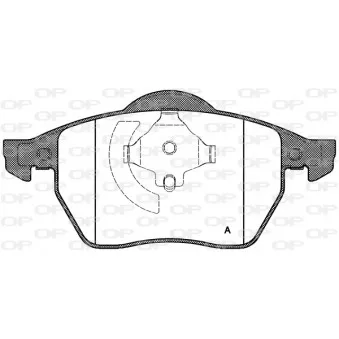 Jeu de 4 plaquettes de frein avant OPEN PARTS BPA0390.20