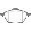 Jeu de 4 plaquettes de frein avant OPEN PARTS BPA0390.20 - Visuel 2