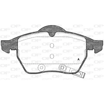 Jeu de 4 plaquettes de frein avant OPEN PARTS BPA0390.32