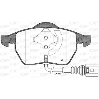 Jeu de 4 plaquettes de frein avant OPEN PARTS BPA0390.41