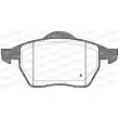 Jeu de 4 plaquettes de frein avant OPEN PARTS BPA0390.41 - Visuel 2