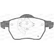 Jeu de 4 plaquettes de frein avant OPEN PARTS BPA0390.50 - Visuel 1