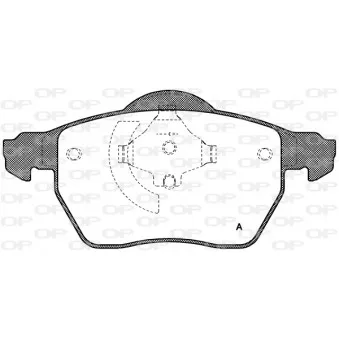Jeu de 4 plaquettes de frein avant OPEN PARTS BPA0390.50