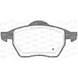 Jeu de 4 plaquettes de frein avant OPEN PARTS BPA0390.50 - Visuel 2