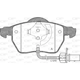 Jeu de 4 plaquettes de frein avant OPEN PARTS BPA0390.52