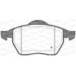 Jeu de 4 plaquettes de frein avant OPEN PARTS BPA0390.52 - Visuel 2