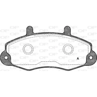 Jeu de 4 plaquettes de frein avant OPEN PARTS BPA0391.00