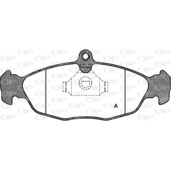Jeu de 4 plaquettes de frein avant OPEN PARTS BPA0393.00