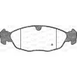 Jeu de 4 plaquettes de frein avant OPEN PARTS BPA0393.00 - Visuel 2