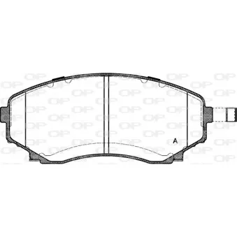 Jeu de 4 plaquettes de frein avant OPEN PARTS BPA0397.22