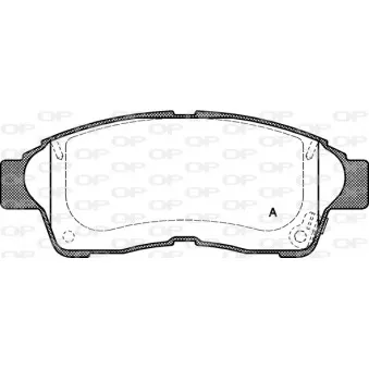 Jeu de 4 plaquettes de frein avant OPEN PARTS BPA0402.02
