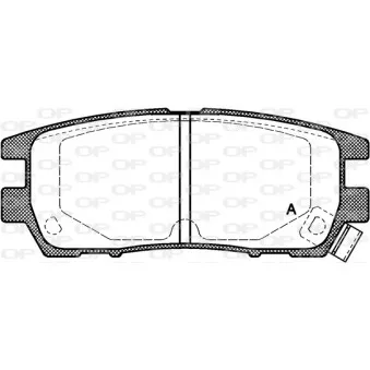 Jeu de 4 plaquettes de frein arrière OPEN PARTS BPA0405.02