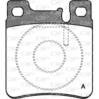 Jeu de 4 plaquettes de frein arrière OPEN PARTS BPA0407.00