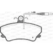 Jeu de 4 plaquettes de frein avant OPEN PARTS BPA0409.12 - Visuel 1