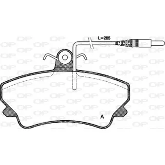 Jeu de 4 plaquettes de frein avant OPEN PARTS BPA0409.12
