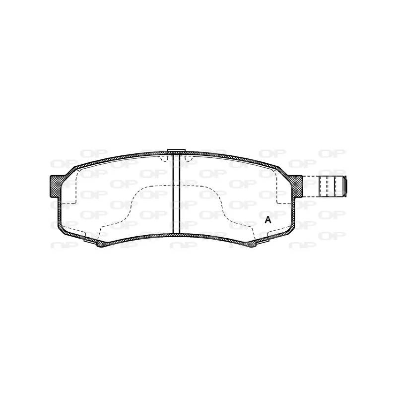 Jeu de 4 plaquettes de frein arrière OPEN PARTS BPA0413.04