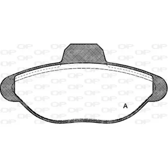 Jeu de 4 plaquettes de frein avant OPEN PARTS BPA0414.00