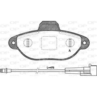 Jeu de 4 plaquettes de frein avant OPEN PARTS BPA0414.01