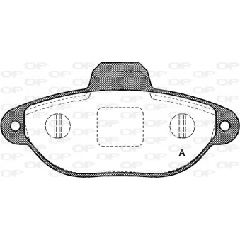 Jeu de 4 plaquettes de frein avant OPEN PARTS BPA0414.20