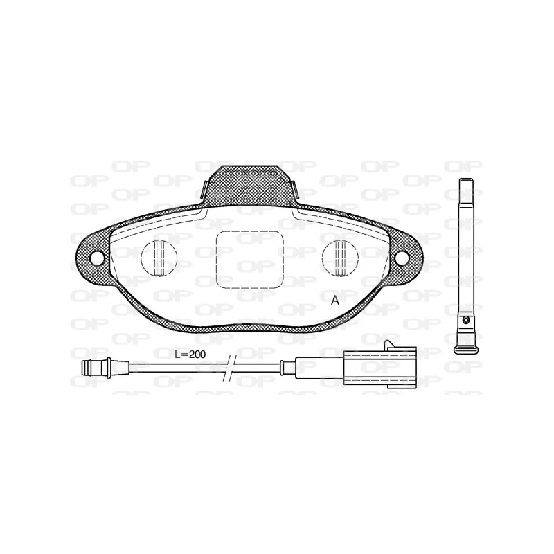Jeu de 4 plaquettes de frein avant OPEN PARTS BPA0414.21