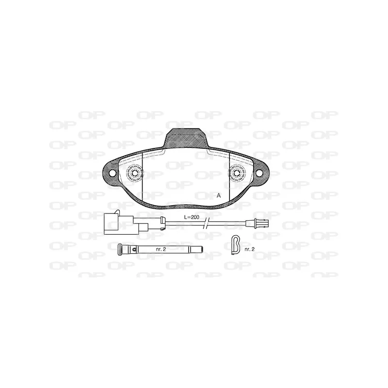 Jeu de 4 plaquettes de frein avant OPEN PARTS BPA0414.22