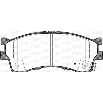 Jeu de 4 plaquettes de frein avant OPEN PARTS BPA0415.32