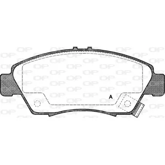 Jeu de 4 plaquettes de frein avant OPEN PARTS BPA0418.02