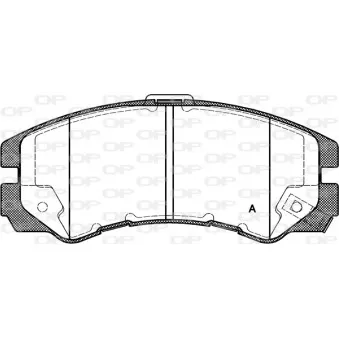 Jeu de 4 plaquettes de frein avant OPEN PARTS BPA0425.22