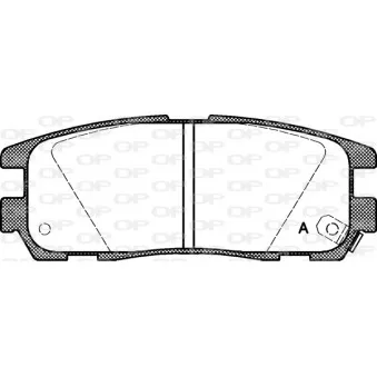 Jeu de 4 plaquettes de frein arrière OPEN PARTS BPA0426.02
