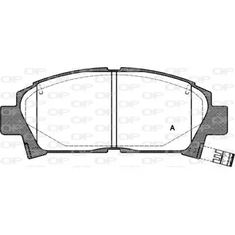 Jeu de 4 plaquettes de frein avant OPEN PARTS BPA0427.02