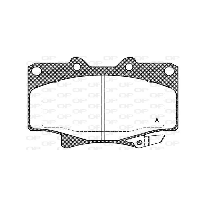 Jeu de 4 plaquettes de frein avant OPEN PARTS BPA0429.04