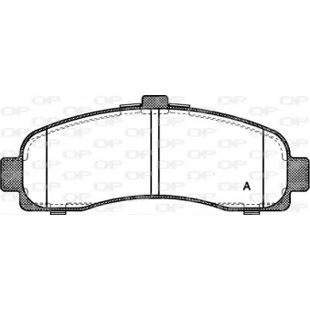 Jeu de 4 plaquettes de frein avant OPEN PARTS BPA0431.10