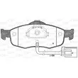 Jeu de 4 plaquettes de frein avant OPEN PARTS BPA0432.02 - Visuel 1