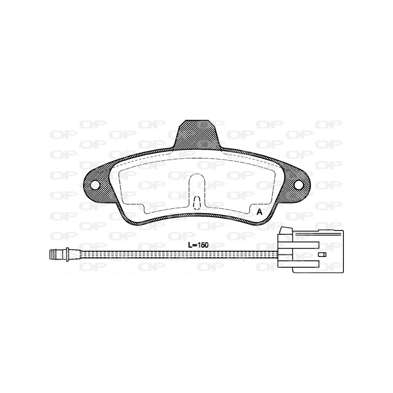 Jeu de 4 plaquettes de frein arrière OPEN PARTS BPA0433.02