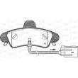Jeu de 4 plaquettes de frein arrière OPEN PARTS BPA0433.12 - Visuel 1