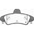 Jeu de 4 plaquettes de frein arrière OPEN PARTS BPA0433.12 - Visuel 2