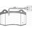 Jeu de 4 plaquettes de frein avant OPEN PARTS BPA0434.01 - Visuel 1