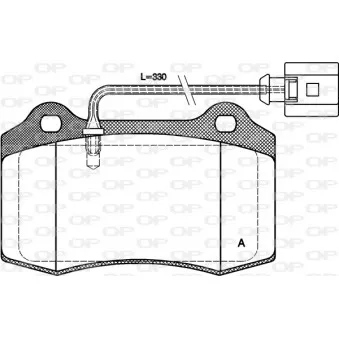 Jeu de 4 plaquettes de frein avant OPEN PARTS BPA0434.01