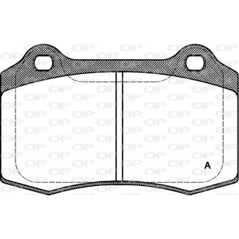 Jeu de 4 plaquettes de frein avant OPEN PARTS BPA0434.30